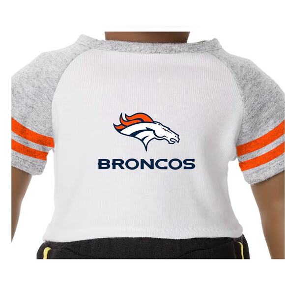 American Girl Doll NFL Denver BRONCOS FAN TEE + STARRY JEGGINGS Football Outfit - Picture 11 of 13